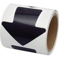 D&eacute;calcomanie en couleur pour le marquage des planchers, Fl&egrave;che, 4" lo x 4" la, Noir, Vinyle Consource