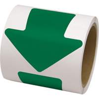 D&eacute;calcomanie en couleur pour le marquage des planchers, Fl&egrave;che, 4" lo x 4" la, Vert, Vinyle Consource