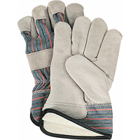 Winter-Lined Fitters Gloves, Large, Split Cowhide Palm, Cotton Fleece Inner Lining Consource