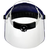 Ratchet Headgear with Faceshield, Polycarbonate, Ratchet Suspension Consource