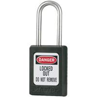 S31 Zenex Safety Padlocks, Black, Keyed Alike, Thermoplastic, 1-3/8" Width Consource