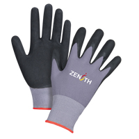 ZX-1 Premium Touchscreen Compatible Gloves, 6/X-Small, Foam Nitrile Coating, 15 Gauge, Nylon Shell Consource