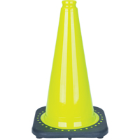 Premium Traffic Cone, 18", Lime Green Consource