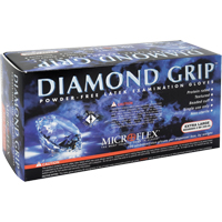 Diamond Grip Examination Gloves, X-Large, Latex, 8-mil, Powder-Free, Natural, Class 2 Consource