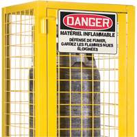 Armoire de s&eacute;curit&eacute; pour cylindres de gaz conforme aux normes de la CSA, nbre de bouteilles: 2, 17" , 17" , 69" , Jaune Consource