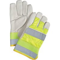 Gants d'ajusteur orange haute visibilit&eacute; &agrave; chaleur sup&eacute;rieure, Grand, Paume en Cuir fleur de vache, Doublure en Thinsulate Consource