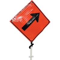 Right Diagonal Arrow Pole Sign, 24" x 24", Vinyl, Pictogram Consource
