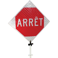 "Arr&ecirc;t" Pole Sign, 24" x 24", Aluminum, French Consource