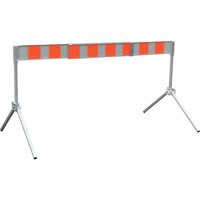 Street Barricade, A-Frame, 6' L x 5-1/2" H, Orange/White Consource