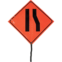 Narrow Road Rolled Sign, 24" x 24", Vinyl, Pictogram Consource