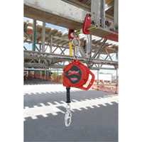 Cordage de s&eacute;curit&eacute; autor&eacute;tractable Rebel, 33', Acier galvanis&eacute;, Pivotant Consource