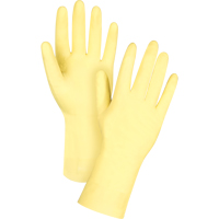 Gants jaune canari de premi&egrave;re qualit&eacute; r&eacute;sistants aux produits chimiques, Taille Petit/7, 12" lo, Latex de caoutchouc, Doublure en Ouat&eacute;e, 18 mils Consource