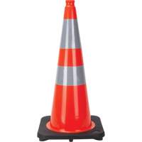 Traffic Cone, 28", Orange, 4" & 6" Reflective Collar(s) Consource