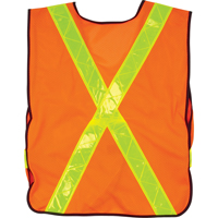 Standard-Duty Safety Vest, High Visibility Orange, Medium, Polyester Consource