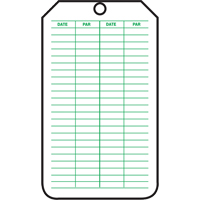 &eacute;tiquettes de s&eacute;curit&eacute; d'inspection et de contr&ocirc;le de l'&eacute;tat de l'&eacute;quipement, Plastique, 3-1/8" la x 5-7/8" h, Français Consource