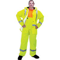 RZ900 Premium Traffic Rain Suit, Polyester/PVC, Medium, Lime-Yellow Consource