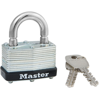 Laminated Padlock, Silver, Keyed Alike, Laminated Steel, 1-3/4" Width Consource