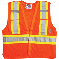 Vestes de s&eacute;curit&eacute; pour la circulation, Orange haute visibilit&eacute;, Grand/T-Grand, Polyester Consource