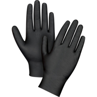 Heavyweight Tactile Grip Examination Gloves, X-Small, Nitrile, 8-mil, Powder-Free, Black Consource
