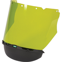 V-Gard&reg; Visor with Chin Protector for Arc Flash Application, Polycarbonate, Green Tint Consource