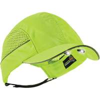 Skullerz&reg; 8960 Short Brim Bump Cap with LED Lighting, High Visibility Lime Green Consource