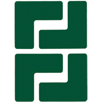 Floor Corner Marks, L, 5" L x 2" W, Green, Polyester Consource