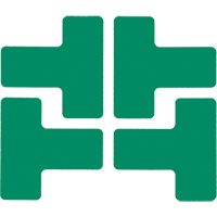 Floor Corner Marks, T, 5" L x 2" W, Green, Polyester Consource