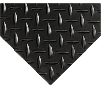 Tapis Diamond-Plate pour tableau de contr&ocirc;le no 701, 2' la x 10' lo, 1/4" &eacute;paisseur, Noir, PVC Consource