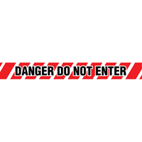 Rubans pour barricades, Anglais, 3" la x 1000' lo, 2 mils, Noir/rouge Consource