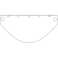 Visi&egrave;re d&eacute;coup&eacute;e &agrave; l'emporte-pi&egrave;ce Dynamic, PETG, Teinte Transparent Consource