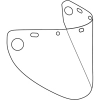 Visi&egrave;re d&eacute;coup&eacute;e &agrave; l'emporte-pi&egrave;ce et form&eacute;e Dynamic, Polycarbonate, Teinte Transparent Consource