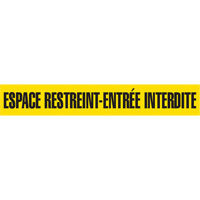 Barricade Tape, French, 3" W x 1000' L, 3 mils, Black on Yellow Consource