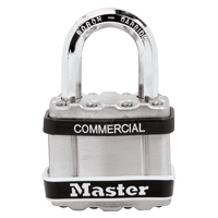 Laminated Padlock, Silver, Keyed Different, Laminated Steel, 1-3/4" Width Consource