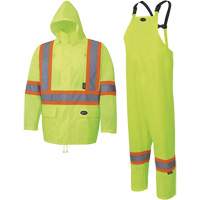 5619 150D Oxford Rain Suit, Polyester, 2X-Large, Lime-Yellow Consource