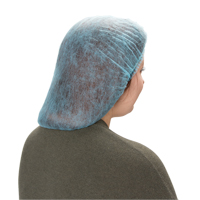 Pleated Bouffant Cap, Polypropylene, 21", Blue Consource