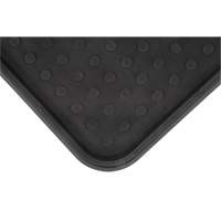 Boot Tray, Plastic, Black, 25" L x 14" W Consource