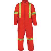 Deluxe Reflective Coveralls, 36, Orange Consource