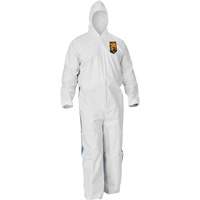 Kleenguard A40 Coveralls with Breathable Back, Large, Blue/White, Microporous/SMS Consource