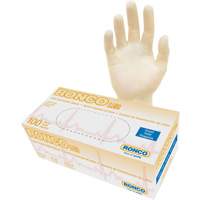 Gants jetables, Petit, Latex, 4 mils, Sans poudre, Naturel, Classe 2 Consource