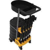 PLUS Barrier Post Cart Kit with Tray, 75' L, Metal, Black Consource