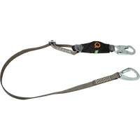 V-Series Tie-Back Lanyard, 6', Carabiner Center, Snap Hook Leg Ends, Polyester Consource