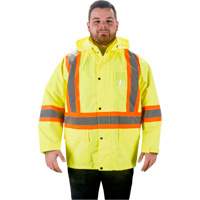 RZ1000 Rain Jacket, Polyester, Small, High Visibility Lime-Yellow Consource