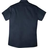 Twill Short-Sleeved Work Shirt with Snap, Men's, Small, Navy Blue Consource