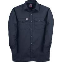Long-Sleeved Twill Work Shirt, Men's, 4X-Large, Navy Blue Consource