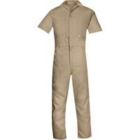 Short-Sleeved Coveralls, Men's, Tan, Size 4X-Large Consource