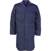Lab Coat, Poly-Cotton, 32, Navy Blue Consource