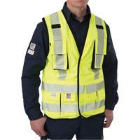 Veste antid&eacute;chirure pour arpenteur, Jaune lime haute visibilit&eacute;, Petit, Polyester Consource