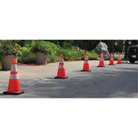 Traffic Cone & Chain Kit, 28", Orange, 4" & 6" Reflective Collar(s) Consource