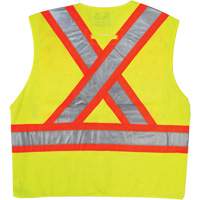 Safety Vest, High Visibility Lime-Yellow, 2X-Large/3X-Large, Polyester Consource