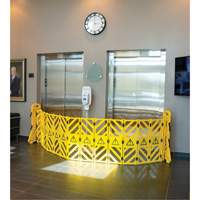 Portable Mobile Barrier, 40" H x 13' L, Yellow Consource